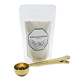 Freshseoul natural agar agar powder 4 oz with stainless measuring teaspoon vegetable gelatin dietary fiber 100% natural pure from sea