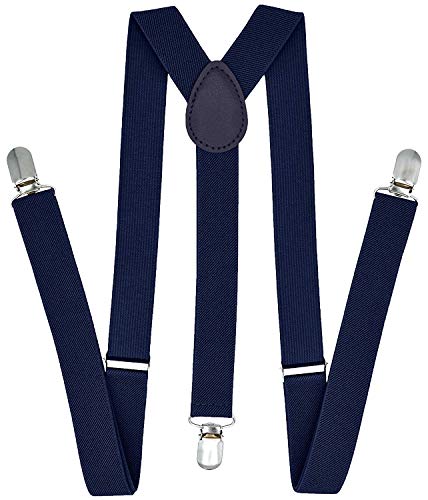CD Solid Color Suspenders Y-Back | Adjustable and Elastic | (Navy) - Thumbnail 7