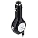 HonkTai® Tangle-free Lightning Retractable Cable Vehicle USB Car Charger For Apple iPhone 6s iPhone 6s Plus iPhone 6 Plus iPhone 5 5c 5s iPad Air 2 iPod Touch 5 (Black)