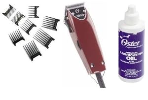 Image of Oster Professional 76023-510 Fast Feed Clipper with Adjustable Blade + 8 piece comb set