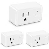 Feit Electric Smart Plug, 3 Pack, 15 Amp, 2.4 GHz, Alexa and Google Home | Compact Design, Standard Indoor Outlet, Does Not Block Sockets, Multi-Device Grouping, Activity Notifications, App Control