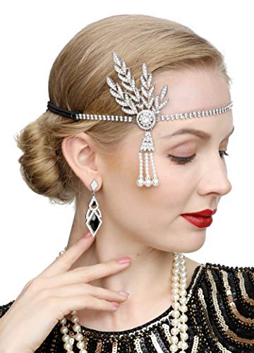 Art Deco 1920s Flapper Great Gatsby Leaf Wedding Bridal Tiara
