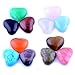 Heart Stone Cabochon Love Chakra Crystal Beads Gemstone CAB Healing 15pcs 18mm Crystal Quartz Stone Random Color Wholesale for Jewelry Making(No Holes)