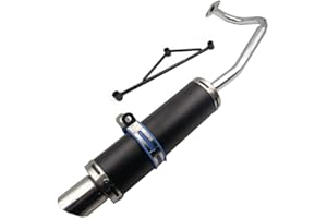 ZTDZZH Black Exhaust System Muffler for GY6 50cc Scooters 139QMA 139QMB 4 Stroke Engine
