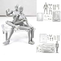 Uranny Body Kun DX Set Male & Female Action Figure Model Set for SHF Body Kun Doll PVC Body-Chan DX Set 2.0 (1 Set-Action Figure Model)