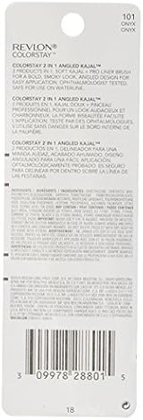 Revlon Colorstay 2 In 1 Angled Kajal Eyeliner, Onyx Waterproof, Smoky Eye Brush view 3