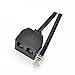 SMITON Small Size Plug 0.6ft Black RJ9 Splitter Telephone Training Adapter to 4P4C Plug Connections， not for RJ11 / RJ12