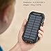 A ADDTOP Solar Charger 15000mAh Portable Phone Charger with Dual USB 2.4A Waterproof Solar Power Bank with Flashlight for Smart Phones, Tablets and More