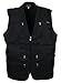 Beat The World Men's Multi-pocketed Gilet Safari Waistcoat 9 Pockets (S, Black)