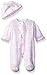 Little Me Baby Clothes & Outfits - Girls One Piece Hat & Footed Sleeper Pajamas - Preemie, Damask Scroll
