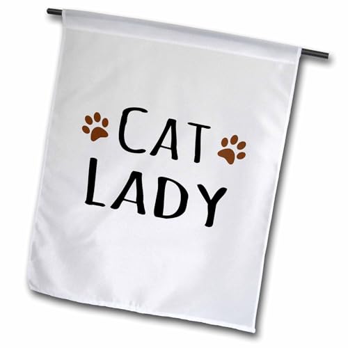 3dRose Cat Lady - Funny Design for Kitty Lovers - Pet Owners Black Text - Garde…