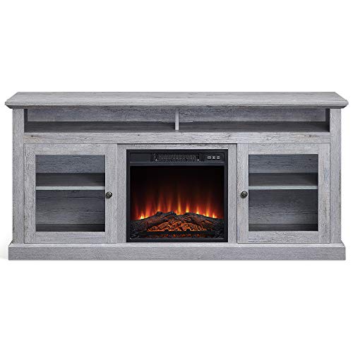 BELLEZE 60" Entertainment Center TV Stand Console with Shelves for TVs