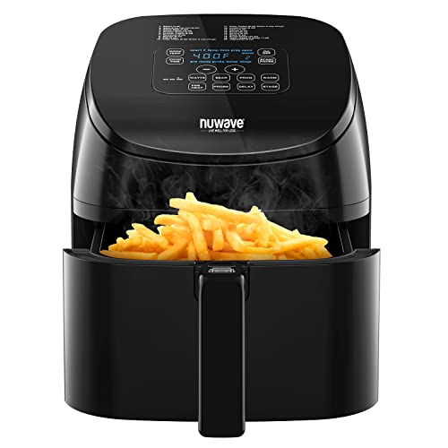 Nuwave Brio 4.5Qt Air Fryer, 1 Touch Digital Controls, 100°400°F Temp