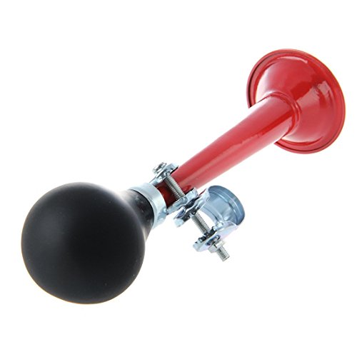 TOOGOO(R) Bicycle Bike Retro Metal Air Horn Hooter Bell Bugle Rubber Squeeze Bulb Red