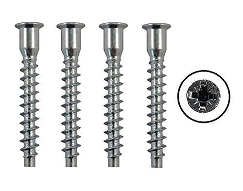 TERF® Confirmat Screws 5.0 X 50mm Pozi Funnel Head Zinc Finish Confirmat Screws Size 5.0 X 50mm Use in Flat Pack Furniture - Pack of 25