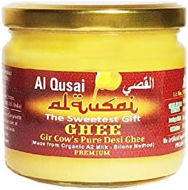 Al Qusai Gir Cow's Pure Desi Ghee (A2 Milk-Bilona Method) (226g) 250ml Glass Bottle