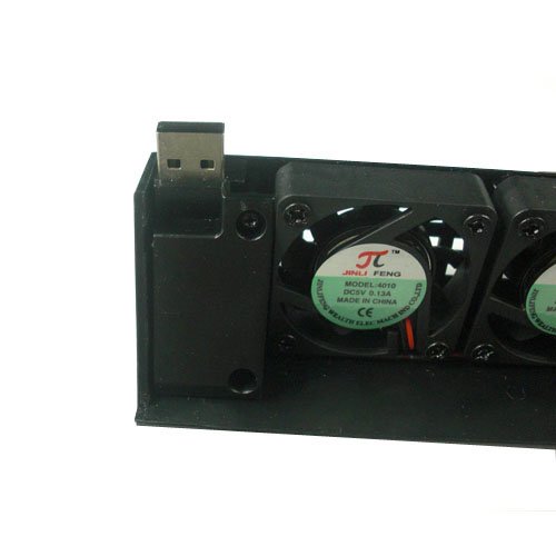 image for OSTENT Generic USB Cooling Cooler Fan 4-Fan Automatic Temperature Adju