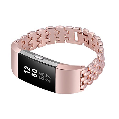 For fitbit charge 2 Bands,TreasureMax Stainless Steel Replacement Accessory Bracelet band,Large,Small,Metal Bands for Fitbit Charge 2/charge 2 bands/fitbit charge 2 bands(No Tracker)