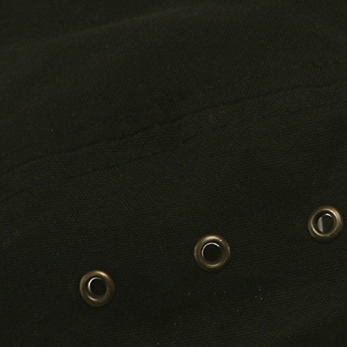 Mens Black Washed Canvas Ivy Ascot Cabbie Cap