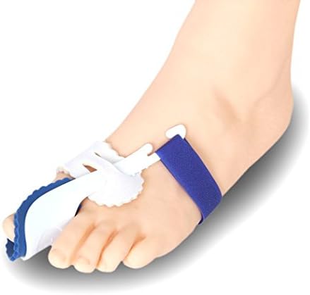 Hallux Valgus A Pair of Big Toe Bunion Straighteners Night Splint Pad Correctors Molure TB1 (White+Blue)