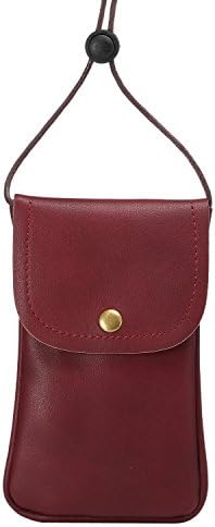 Multi-Color Women PU Leather Small Crossbody bag Cell Phone Purse Wallet Bag Pocket Crossbody Bag Mini bag Shoulder bag Pouch Purse Wallet (Red)