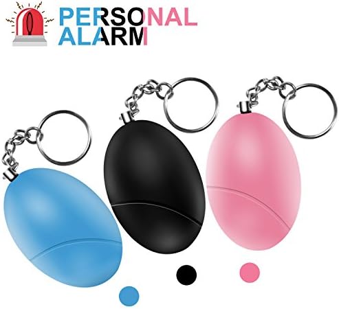 Voila Reve Personal Alarm, 3 PCs Emergency Self-Defense Security Alarms, 120 dB Safety Safe Sound Personal Alarm Keychain for Elderly Women Student Kids Night Workers Protection