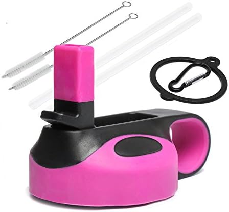 Hydro Flask Straw Lid for 12oz - 64oz Wide Mouth Sports Water Bottle (Pink/Black)