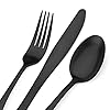 Matte-Black-Cutlery-Set-Bettlife-Tableware-Set-Stainless-Steel-Flatware-Silverware-Set-with-Knife-and-Fork-Set-Service-for-8-Dishwasher-Safe-Easy-Clean-Hold-Matt-Black-32-P Matte Black Cutlery Set, Bettlife Tableware Set Stainless Steel Flatware Silverware Set with Knife and Fork Set, Service…
