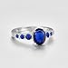 Psiroy 925 Sterling Silver Created Blue Sapphire Filled Promise Ring Size 8
