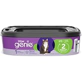 Litter Genie Standard Square Refill Bags, 1-Pack, 14 ft of Continuous Film | Multi-layer refill film with odour-locking barrier technology helps control odours and lasts up to 2 months for 1 cat.