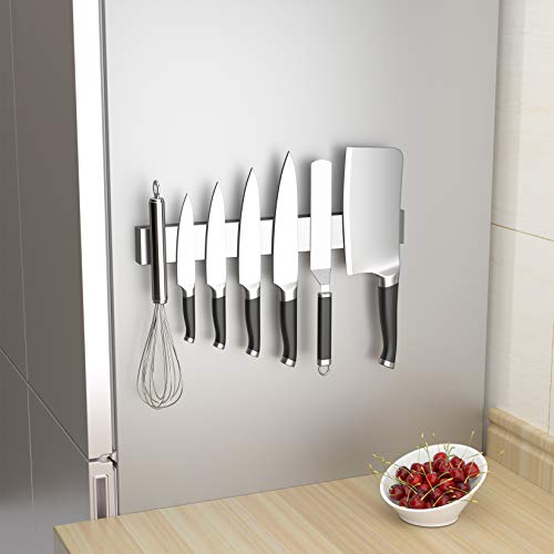 ALPHYSE Knife Strip, Adhesive 16 Inch Stainless Steel