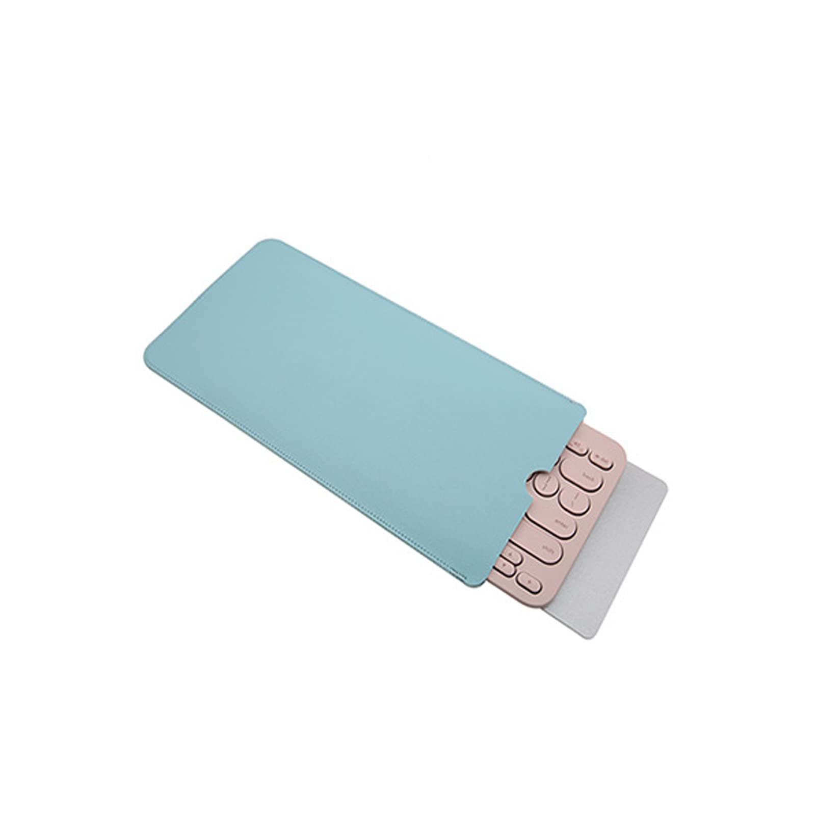 Keyboard Case for Logitech K380, Portable and Dustproof Keyboard Storage Bag, Slim Faux Leather (Blue)