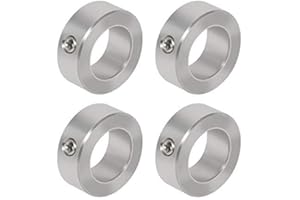 AZSSMUK 3/8" Bore Stainless Steel Axle Shaft Collars w/Set Screw,4-Piece