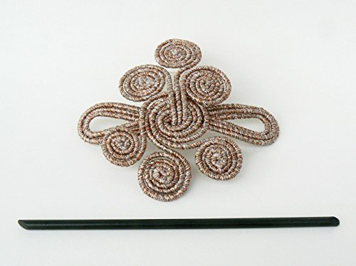 Wire fascinator Swirl Curly Hair accessory Stick barrette Copper Hair slide Scarfpin brooch Headdress Sparkly clamp Large hair clip