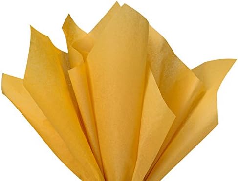 Goldenrod Tissue Paper 15 Inch X 20 Inch - 100 Sheet Pack Premium Tissue Paper By A1 bakery supplies