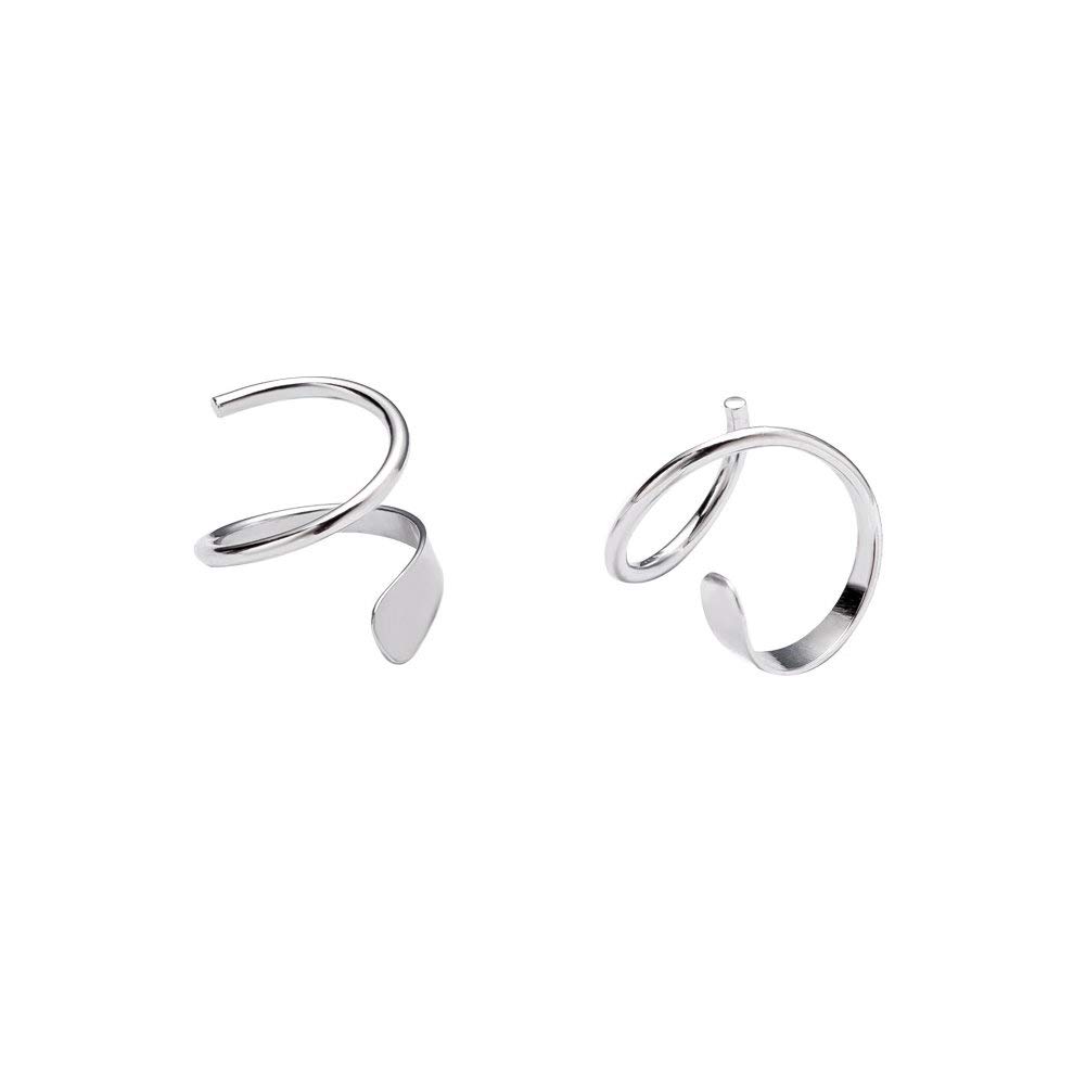Minimalist Ear Climber Crawler Cuff Earrings for Women Girls Sterling Silver Cartilage Earlobe Ear Piercing Wrap Earring Studs Hypoallergenic