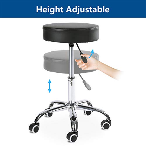 image for Rfiver Adjustable Hydraulic Rolling Swivel Salon Stool Chair for Massa