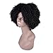 Miss Rola Synthetic Afro Curly Wig Soft Silk Kanekalon Fiber For Black Women Short Kinky Hair Natural Black Color 11