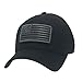 The Hat Jungle USA American Flag Patch Tactical Hat Mesh Back Adjustable Baseball Cap,Black
