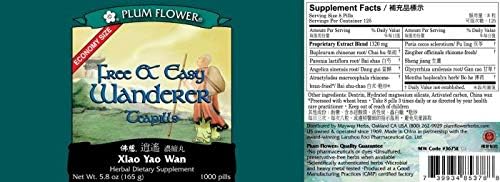 Amazon Com Plum Flower Economy Size Free And Easy Wanderer Xiao Yao Wan 1 000 Teapills Health Personal Care