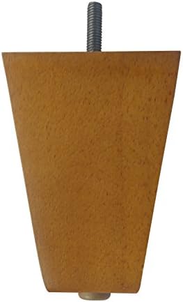 4" HQ Light Maple Square Tapered Wood Furniture Legs (couch or sofa), Set of 4