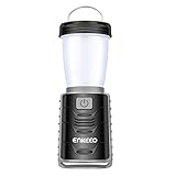 Enkeeo Mini Camping Lantern USB Rechargeable 300 Lumen Ultra Bright Portable Battery-Powered Light for Outdoors Hiking Tent Garden, Grey