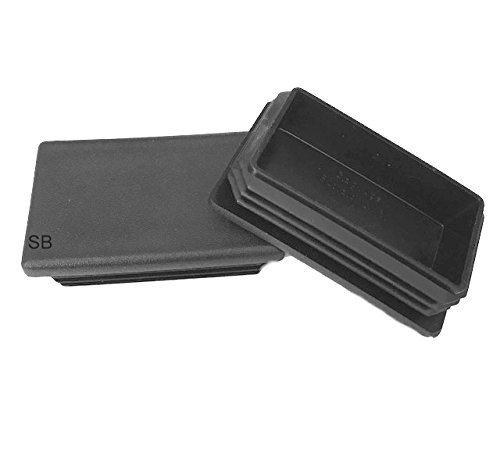 (Pack of 4) CAPLUGS Snap In Rectangular 2 x 3" (3x2 Inch) | 10-14 Ga Steel Pipes/Rods | 2x3 Inches (2.73"-2.83" L - 1.74"-1.83" W ID) Fence Post Finishing Inserts | Fitness Equipment End Caps