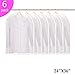 Hauserlin Garment Bags, Pack of 6 PEVA Sturdy Suit Bags, Dust and Water Proof Cover Breathable with Full Strong Zipper Transparent Window Clothes Bags for Hanging Suit Dress Closet (24