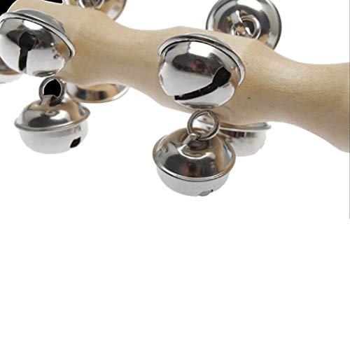 difcuyg5Ozw Wooden Metal Hand Bell Ring Shaker Stick Durable Musical Instrument Health Safe Kids Education Toy