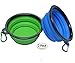 DOG BOWLS – Pack of Two – FDA Approved Collapsible Travel Water Bowl for Dogs – Suitable as a Cat Food Bowl - Get Ready For Your Next Four Legged Adventure – PAIR