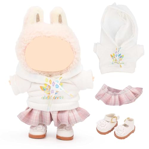 Hoodie/Checkered Half Skirt/Princess Shoes White