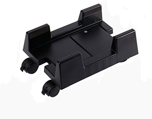 Yafeco CPU Stand for Computer Stand ATX Case with Adjustable Width & 4 Caster Wheels (Black)