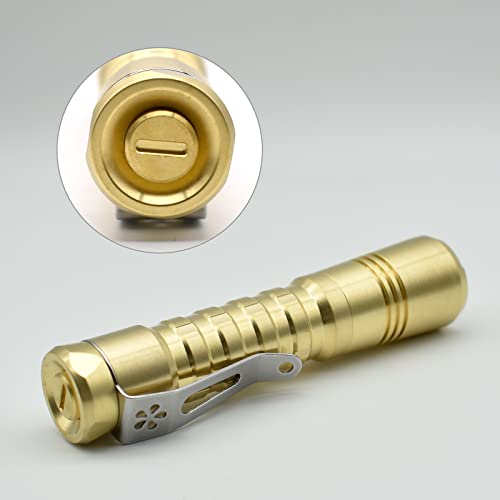 ReyLight Pineapple V3 Solid Brass AA/14500 Custom EDC Flashlight with