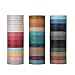 Molshine 35rolls Washi Masking Tape Set,Sticky Paper Tape,Crafts Tape for DIY,Diary Decorative,Gift Wrapping,Scrapbook,Office,Party Supplies,Collection - Pure Color and Grid Series
